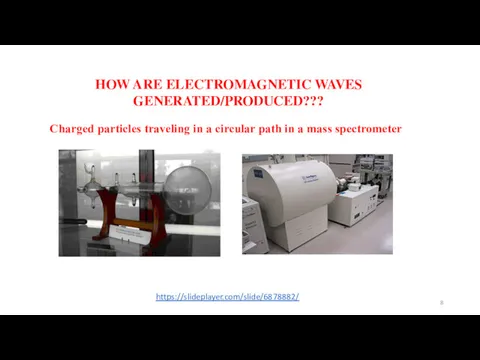 HOW ARE ELECTROMAGNETIC WAVES GENERATED/PRODUCED??? https://slideplayer.com/slide/6878882/ Charged particles traveling in