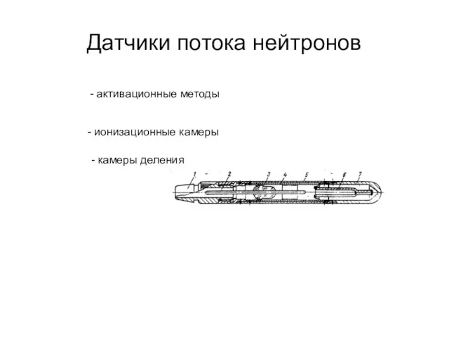 Датчики потока нейтронов - активационные методы - ионизационные камеры - камеры деления