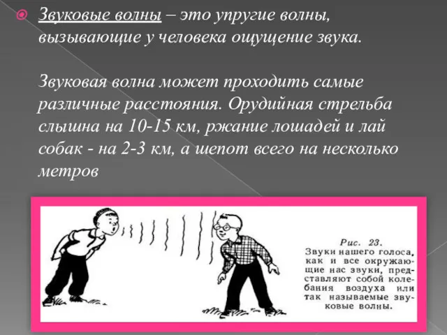 Звуковые волны – это упругие волны, вызывающие у человека ощущение