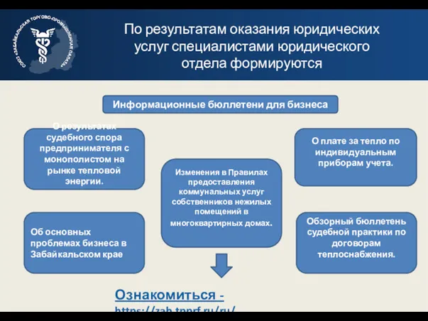 Ознакомиться - https://zab.tpprf.ru/ru/ По результатам оказания юридических услуг специалистами юридического