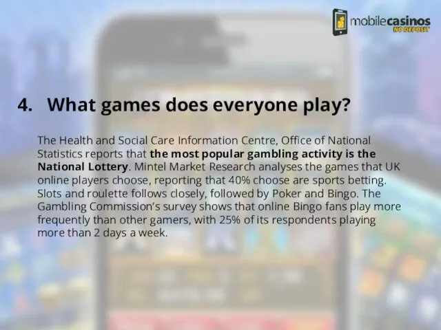4. What games does everyone play? The Health and Social