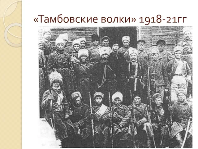 «Тамбовские волки» 1918-21гг