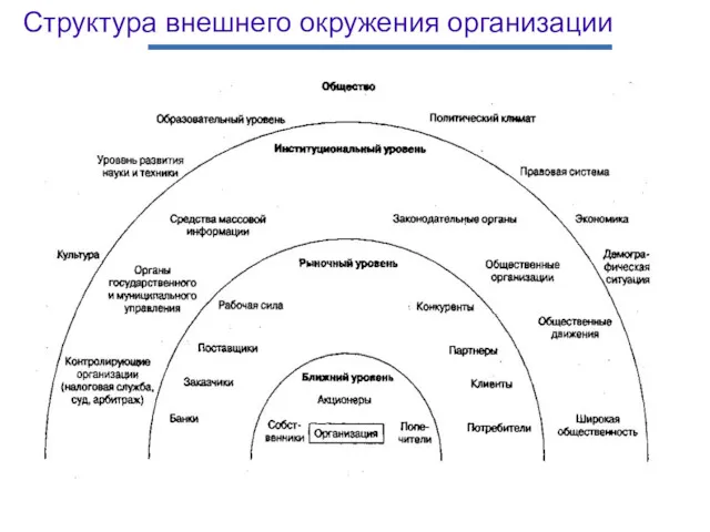 Структура внешнего окружения организации