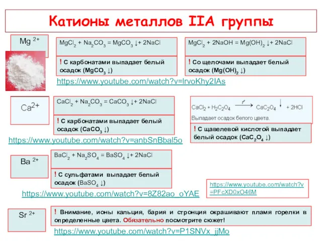 Репетиторский центр «РадиусК» – ради успешной карьеры! Катионы металлов IIА