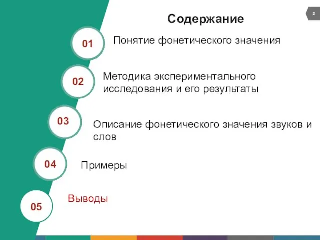 Содержание Понятие фонетического значения Методика экспериментального исследования и его результаты