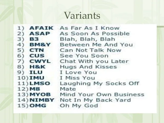 Variants