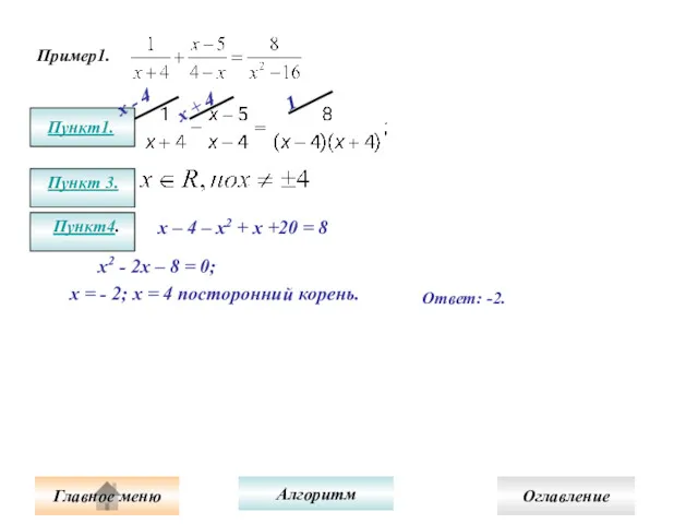 х - 4 х + 4 1 х2 - 2х