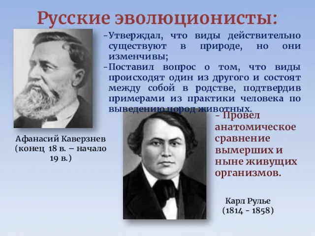 Русские эволюционисты: Афанасий Каверзнев (конец 18 в. – начало 19