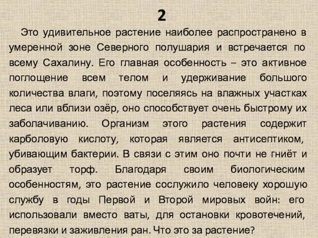 2 Это удивительное растение наиболее распространено в умеренной зоне Северного