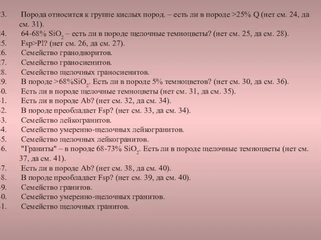 Порода относится к группе кислых пород. – есть ли в