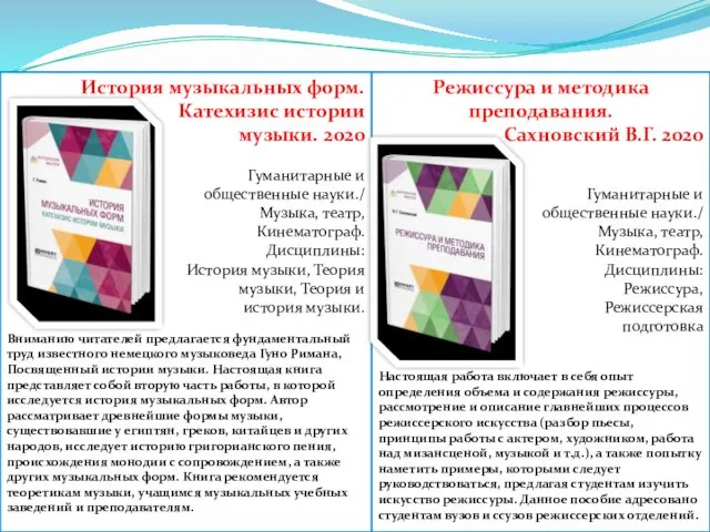 Режиссура и методика преподавания. Сахновский В.Г. 2020 Гуманитарные и общественные