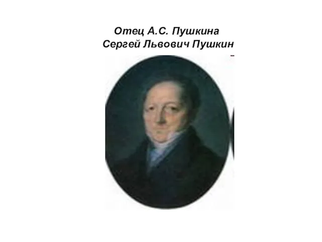 Отец А.С. Пушкина Сергей Львович Пушкин