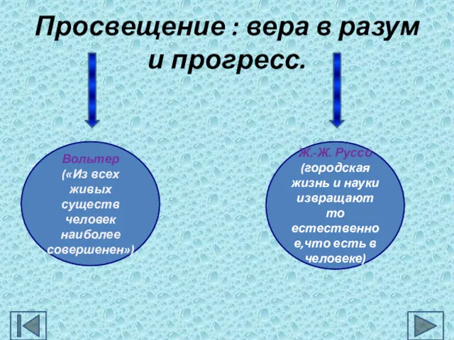 Просвещение : вера в разум и прогресс. Вольтер («Из всех