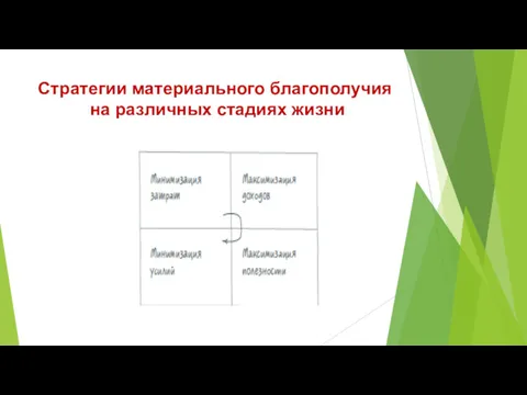 Стратегии материального благополучия на различных стадиях жизни