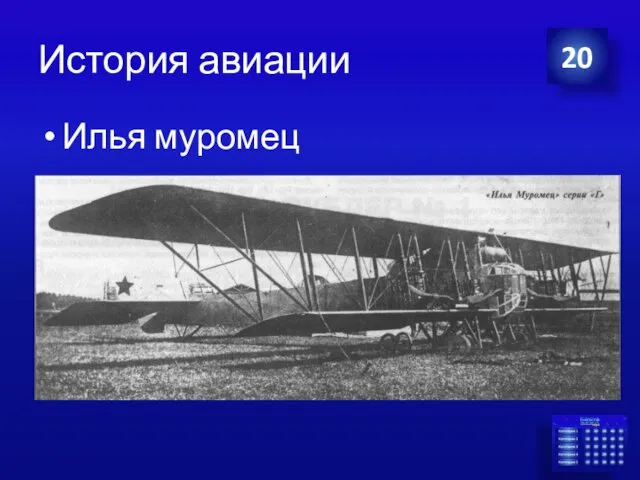 История авиации Илья муромец 20