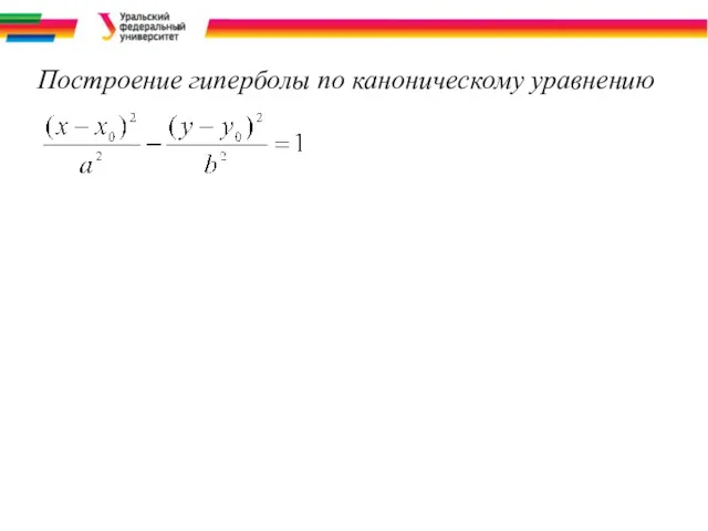 Построение гиперболы по каноническому уравнению .