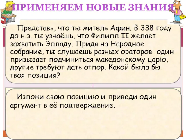 Представь, что ты житель Афин. В 338 году до н.э.