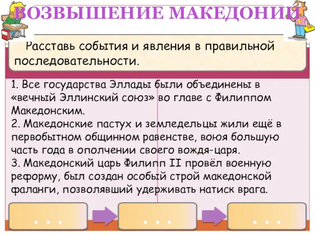 Расставь события и явления в правильной последовательности. 1. Все государства