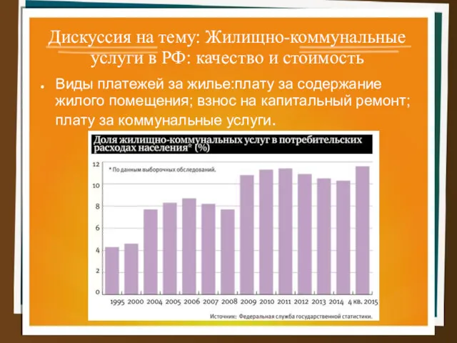 Дискуссия на тему: Жилищно-коммунальные услуги в РФ: качество и стоимость