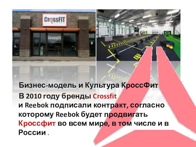 Бизнес-модель и Культура КроссФит В 2010 году бренды Crossfit и