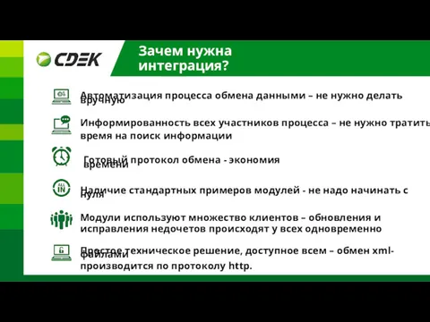 Зачем нужна интеграция? Автоматизация процесса обмена данными – не нужно