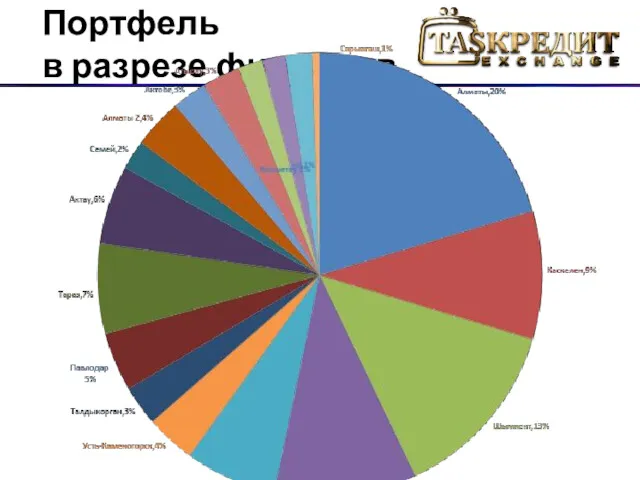 Портфель в разрезе филиалов