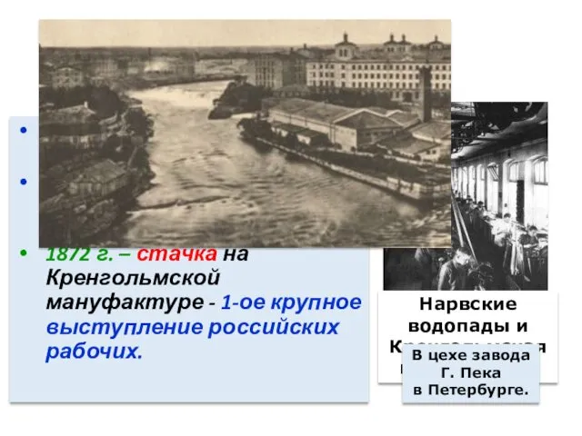 Положение пролетариата численность быстро возрастала в СПб и Москве - число рабочих >