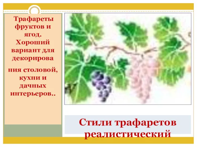 Стили трафаретов реалистический Трафареты фруктов и ягод. Хороший вариант для