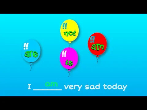 I ______ very sad today am