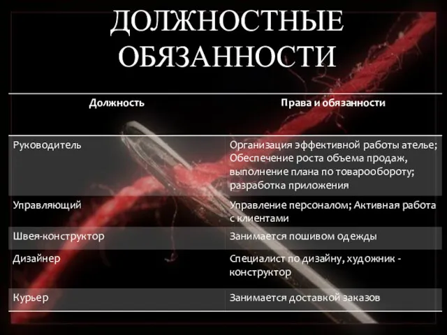 ДОЛЖНОСТНЫЕ ОБЯЗАННОСТИ