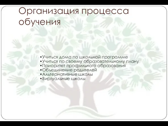 Организация процесса обучения Учиться дома по школьной программе Учиться по