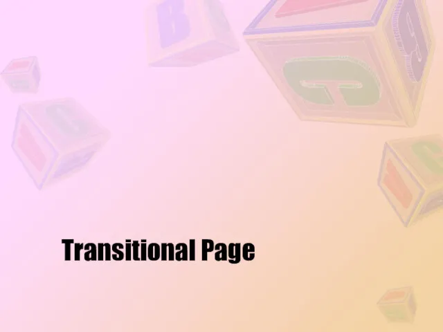 Transitional Page