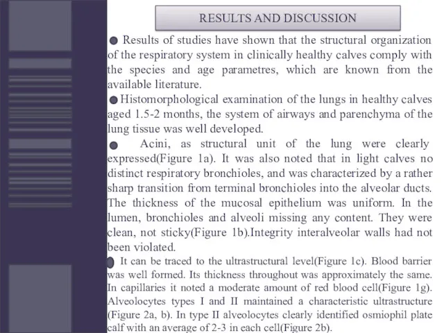 Results of studies have shown that the structural organization of