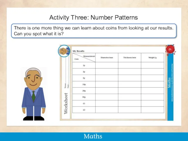 Activity Three: Number Patterns There is one more thing we