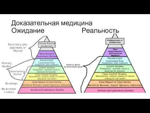 Доказательная медицина Ожидание Реальность