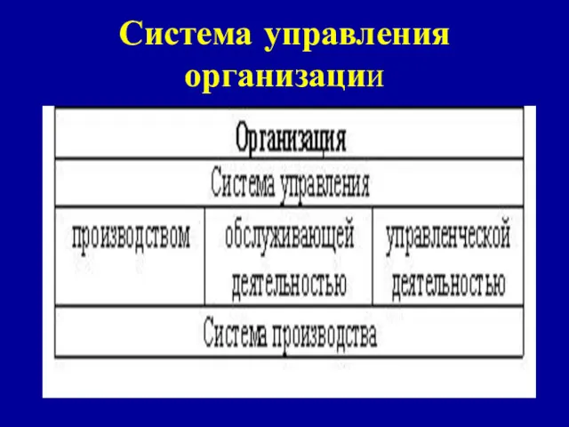 Система управления организации