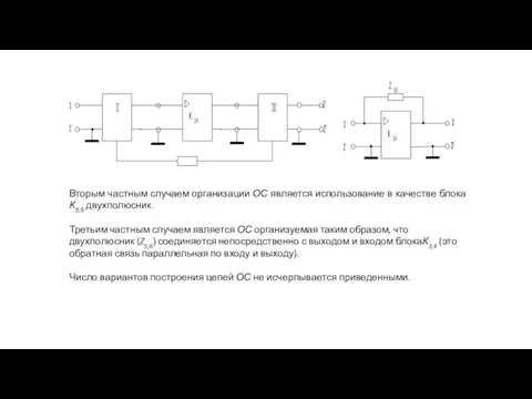 Вторым частным случаем организации ОС является использование в качестве блока К5,6 двухполюсник. Третьим