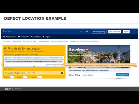 DEFECT LOCATION EXAMPLE