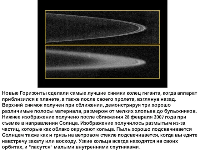 Новые Горизонты сделали самые лучшие снимки колец гиганта, когда аппарат