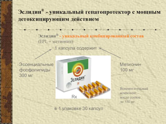 Эслидин® - уникальный гепатопротектор с мощным детоксицирующим действием Эслидин® -