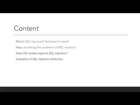 Content What’s SQL Injection? And how’s it work? Ways of