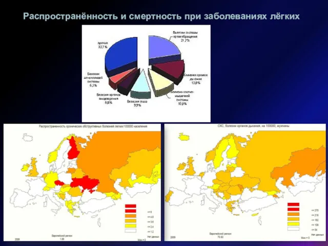 Распространённость и смертность при заболеваниях лёгких