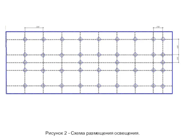 Рисунок 2 - Схема размещения освещения.