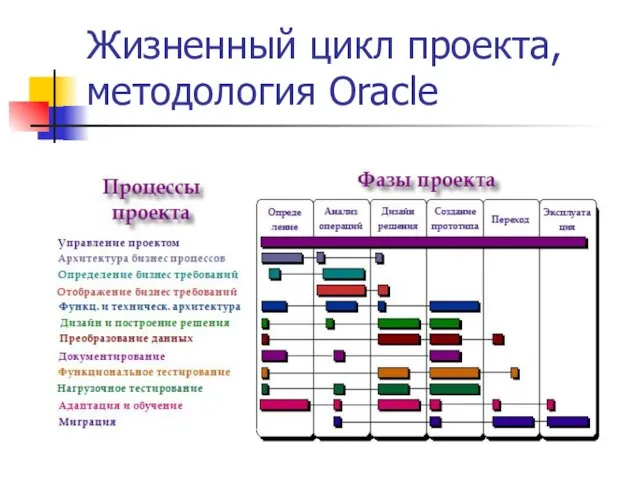 Жизненный цикл проекта, методология Oracle