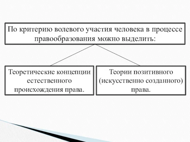 По критерию волевого участия человека в процессе правообразования можно выделить: