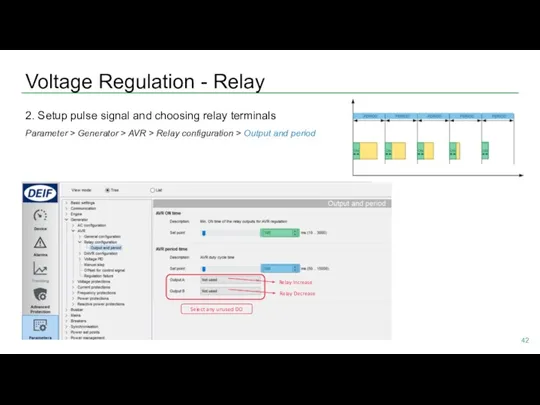 Voltage Regulation - Relay 2. Setup pulse signal and choosing