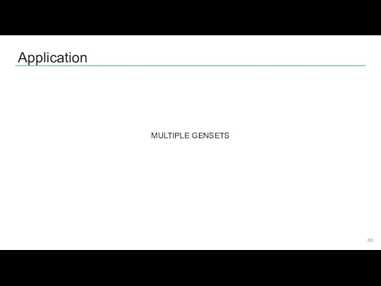 Application MULTIPLE GENSETS
