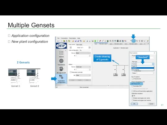 Multiple Gensets ? Application configuration ? New plant configuration Genset