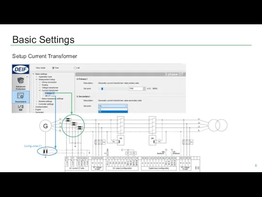 Setup Current Transformer Basic Settings Configurable CT