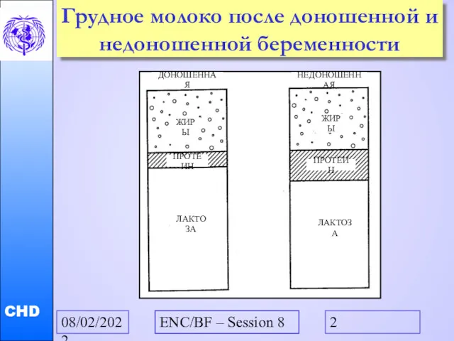 08/02/2022 ENC/BF – Session 8 Грудное молоко после доношенной и